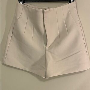 Zara Cream High Waist Women's Shorts